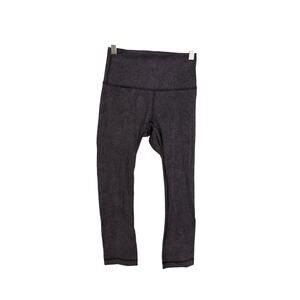 Lululemon Leggings Womens 4 Wunder Under Crop Disperse Dusky Lavender Black